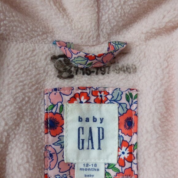 Baby GAP Baby Insulated Ditzy Floral Coat, Size 12-18 Months - Picture 3 of 3